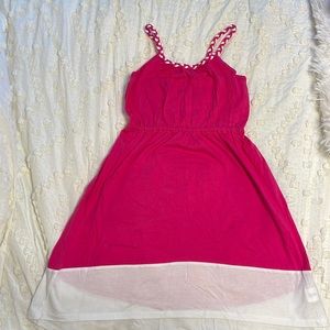 Girls hot pink sundress med 7/8